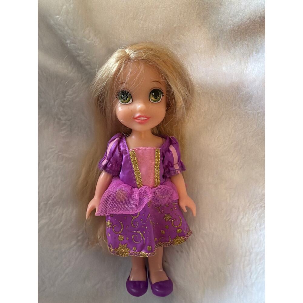 Disney Animators' Collection Rapunzel Petite Doll Blonde Hair Purple Dress